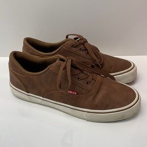 Levi Strauss Brown Leather Sneakers size 9.5